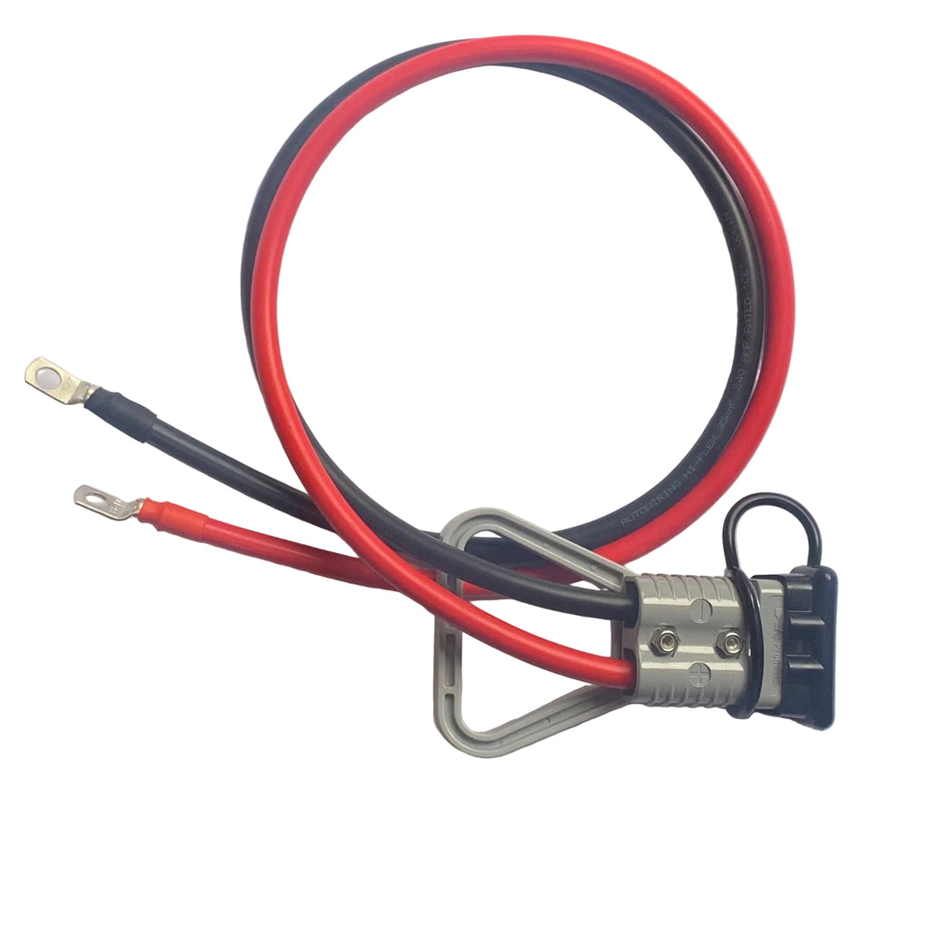 175A anderson cable to ring terminals grey with handle and cover fitted