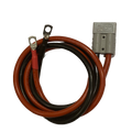 50A Grey Connector with coiled red and black cable with metal terminal rings