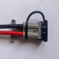 Grey 50A connector with black cover end cap and grey pull handle fitted